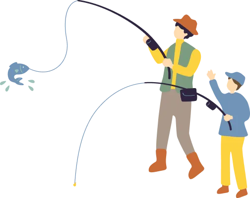 釣りのイラスト